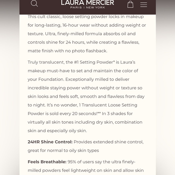 Brand Nee Laura Mercier translucent setting powder - Picture 9 of 9